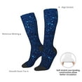 thumbnail image 4 of Vsdgher Sparkling Blue Glitter Knee Socks, High Socks Long Stretchy Sock Women Knee High Stocking, Long Socks for Women, 4 of 6