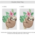 thumbnail image 3 of SKYSONIC Garden Flag Sloth Hanging On The Tree with Tropic Flower Double-Sided Printed House Sports Flag-12x18(in)-Polyester Decorative Flags for Courtyard Garden Flowerpot, 3 of 6
