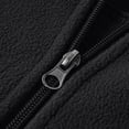 thumbnail image 6 of USNSM Mens Zip Up Sweatshirt Mock Neck Track Jacket Lightweight Fleece Full Zip No Hood Athletic Casual Long Sleeve Jackets with Pocket Black XXXL, 6 of 9