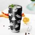 thumbnail image 3 of 30oz Happy Halloween Ghost Pattern Tumblers Stainless Steel Tumbler with Lid and Straw,Vacuum Insulated Double Wall Travel Tumbler Cups Mug with Cleaning Brush for Coffee,Tea, 3 of 7