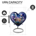thumbnail image 2 of Yatskia Frog with Tulip Flowers Little Cremation Keepsake Urns for Human Ashes Adult Brother and Sister, Large Funeral Burial Urn for Ashes Adult Male, (Heart 8 Inch and 3 Inch), 2 of 8