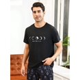 thumbnail image 4 of Men'S Short Sleeve Letter Printed Homewear Top, 4 of 5