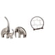 thumbnail image 1 of Figuras de familia de elefantes de cerámica con soporte de exhibición de madera, escultura de animal, organizador coleccionable para el hogar, estante, 1 of 8