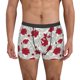 thumbnail image 1 of Balery Leaves And Anemone Flowers In Red Grey Calzoncillos bóxer para hombre, ropa interior de algodón suave y transpirable con cinturilla de nailon-Medium, 1 of 5