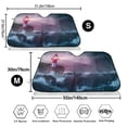 thumbnail image 7 of Lsque lighthouse Waves Torrential Rain Car Windshield Sun Shade | Accordion Folding Style Auto Shade for Car Truck SUV Van | Blocks UV Rays Sun Visor Protector | Medium, 7 of 7