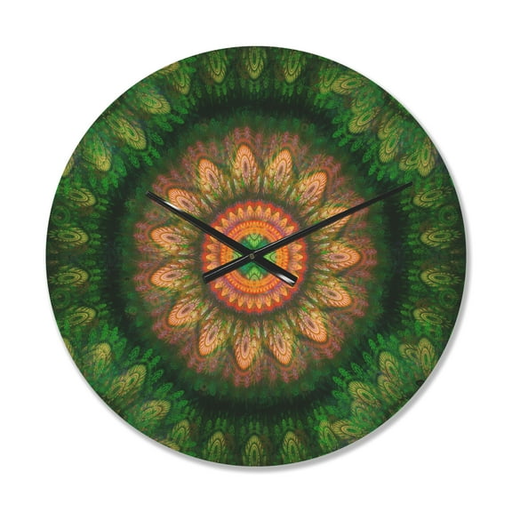 Designart 'The Fractal Pattern of The Gear System ' Modern Wood Wall Clock