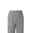 thumbnail image 3 of Women's Scrubs Pants Stretchy Cargo Joggers Drawstring Elastic Waist Yoga Slim Fit Medical Bottoms with 4 Pockets Gray,L, 3 of 3