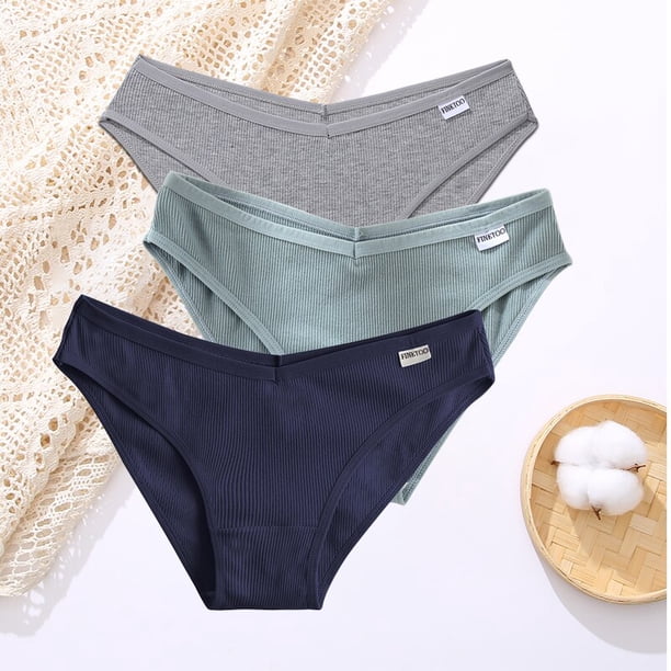 FINETOO 3 unids/set lencería Sexy mujer algodón bragas ropa interior femenina 8 Color sólido suave mujer calzoncillos íntimos M-XL Tan Jianjun unisex