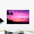 thumbnail image 1 of Hawaii Sunset with Palm Wall Mural by Wallmonkeys Peel and Stick Graphic (24 in W x 15 in H) WM311103, 1 of 4