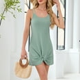 thumbnail image 7 of Ashirexll Womens Summer Dresses, Casual Dresses for Women, Solid Color Casual Versatile Twisted Strap Round Neck Dress, 7 of 7