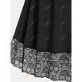 thumbnail image 4 of Vestido Gótico de Talla Extra con Cordones Rosegal  Vestidos casuales de talla grande, 4 of 5