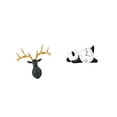 thumbnail image 6 of Deer Head Statue Panda Wall Clock Home Ornament Density Board Material for Living Room Office Decor, 6 of 8