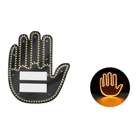

IBaodan Car Finger Light Gesture Light Car Multi-function Alert Reminder Light Antitailgating Light Interactive Palm Light Housewarming Gift