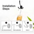thumbnail image 5 of 5 Pack Coat Hooks With 10 Pieces Screws (black), 5 of 5