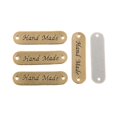 thumbnail image 3 of 20 Pcs Retro Labels PU Leather Label Tags Buttons Apparel Handmade , 45x12x1mm Gold, 3 of 6