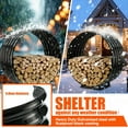 thumbnail image 2 of Firewood Storage Rack Outdoor Indoor - 24in Weatherproof Galvanized Steel Log Holder for Fireplace,Backyard,Fire Wood Stacking Stand,Black, 2 of 8