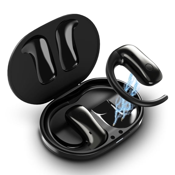 Wireless Open Ear Earbuds, Bluetooth 5.3 Headphones, 50H Playtime w/Charging Case,Touch Controls, Voice Assistant, Built-in Mic for Calls