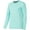 Seafoam/Vivid Blue Logo, variant on Bassdash Men’s UPF 50+ Performance Long Sleeve T-Shirt UV Sun Protection Fishing Hiking Sports Shirts