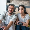 thumbnail image 4 of Gaming Headset 3.5MM Wired for PS5 PS4 Switch Xbox One PC with RGB Light,Noise Canceling Mic,Surround Sound,Over Ear Muffs Gaming Headphones,Black, 4 of 8