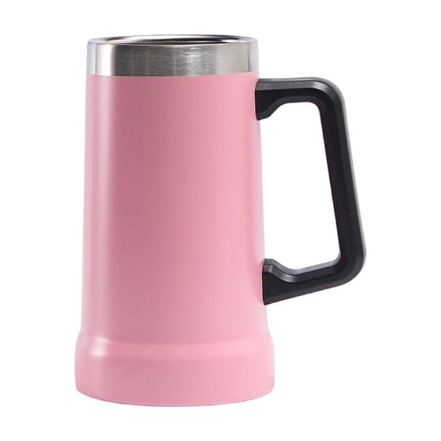 Yuarrent Taza de vacío a prueba de fugas, lavable, antideslizante, reutilizable, aislamiento térmico, 709ml, botella de agua de repuesto para oficina Suministros térmicos Rosado Yuarrent HA074472-03