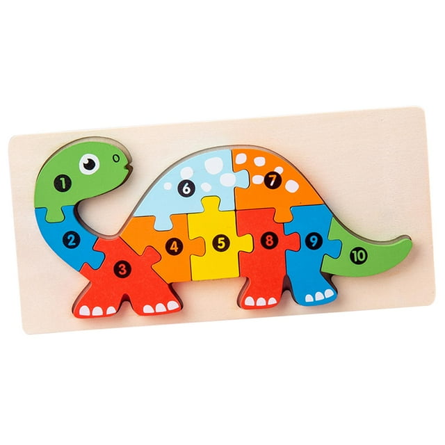 Rompecabezas de Madera Sunnimix Juguete de Animales Brachiosaurus