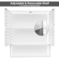 thumbnail image 5 of Bathroom Wall Cabinet, Bamboo Medicine Cabinet Wall Mounted, Over The Toilet Hanging Cabinet with 2 Doors & 3 Tier Shelves - White, 5 of 15