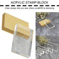 thumbnail image 2 of OUTAD Léger Bloc de Timbre Acrylique Transparent Forme Rectangulaire Bricolage Scrapbooking Couleur Processus Bloc Outils, 2 of 7
