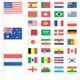 thumbnail image 1 of EeaseMX 32 banderas nacionales pequeñas de mano con palo, banderas internacionales de países del mundo, banderines para decoración de bares y fiestas., 1 of 8