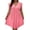 Orange, variant on Plus Size Midi Dress for Women 1/4 Sleeve Crisscross V-Neck A-Line Summer Vacation Sundress Solid Flowy Empire Waist Beach Dress