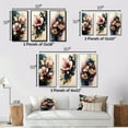 thumbnail image 4 of Designart "Roseate Calla Radiance II" Floral & Botanical Framed Wall Art Set Of 3 - Pink Calla Lily Frame Canvas Set For Living Room Decor, 4 of 6