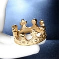 thumbnail image 2 of HIJONES Women Men's Royal Crown Ring Stainless Steel Vintage Jewelry Gold Size 7, 2 of 4