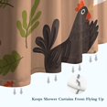 thumbnail image 6 of Beige Chicken Cartoon Pattern Shower Curtain 84"x72" ,Bathroom Decorative Shower Curtains Set with 12 Hooks,Modern Waterproof Washable Shower Curtain, 6 of 6