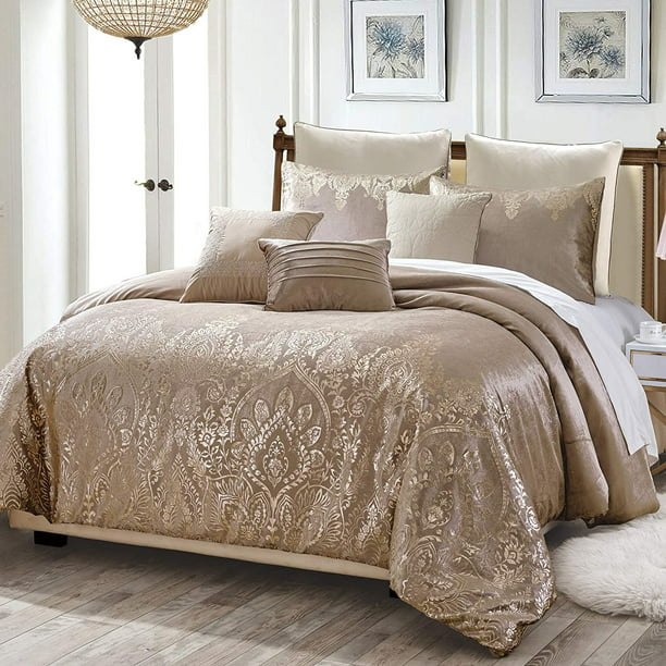 Sapphire Home Luxury 8 Piece King, Cal King Bedding Set