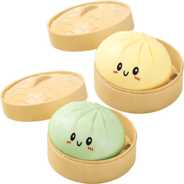EGNMCR Decompression Big Bun Toy Imitation Of True And False Tool Small Silicone Stress Relieving Release Hand Pinching And Music Decompression Big Bun