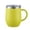 Yellow, variant on 12oz Insulated Coffee Mug with Handle Stainless Steel Insulated Coffee Mug Double Wall Vacuum Travel Mug Tumbler Cup with Sliding Lid Travel Coffee Cup Thermal Cup,Army Green