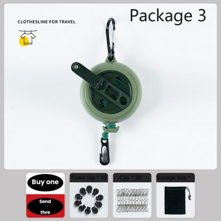 

FASIAOU Outdoor Portable Hand Cranked Clothesline For Travel Business Trips Hotels Non Slip Windproof Extendable Non Perforated Invisible Clothesline/ Clearance sale