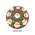 thumbnail image 3 of Linnome 23-Inch Round Christmas Area Rug, Non-Slip Snowflake and Tree Pattern Floor Mat for Holiday Party, Living Room, and Festive Decor, 3 of 6