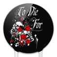 thumbnail image 3 of Acrylic To Die For Skull Roses Motorcycle Biker Cake Topper Party Decoration for Wedding Anniversary Birthday, 3 of 7
