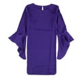 thumbnail image 2 of bar III Womens Ruffled Bell Shift Dress, Purple, X-Small, 2 of 2