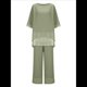 thumbnail image 3 of Conjunto de 2 Piezas para Mujer, Top Brillante, Pantalones Anchos, Traje Informal de Cuello Redondo con Lentejuelas. Verde S, 3 of 8