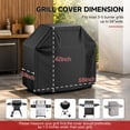 thumbnail image 4 of Grill Cover,58 inch Grill Covers for Backyard Grill,Heavy Duty 4-6 Burner Grill Cover for Outdoor Waterproof Gas Grill Cover,UV and Fade Resistant BBQ Cover for Grills up to 56-in Width,Black, 4 of 8