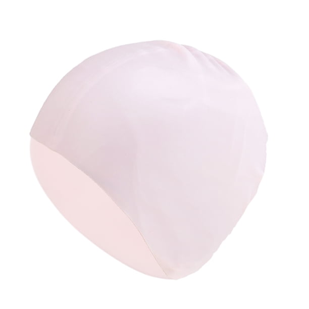 Gorro de natación sólido de silicona impermeable de 1 Pc rosa claro de Bargains Únicos