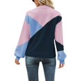 thumbnail image 3 of Femmes Pull à Manches Longues en Vrac Hiver Chaud Tricotés Pulls Patchwork Pulls, 3 of 5