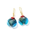thumbnail image 4 of Ross-Simons Italian Blue and Green Murano Glass Fish Drop Earrings With 18kt Gold Over Sterling, Women's, Adult, 4 of 5