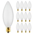 thumbnail image 1 of Bombillas para candelabro KOR, 25 W, base de candelabro esmerilado E12, 120 V (paquete de 12), 1 of 7