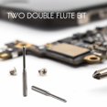 thumbnail image 3 of 10 Pcs Two Flutes Straight End Mills Straight Slot Bit Wood Cutter Two Double Flute Bits 3.175X2X17Mm for CNC Router,10pcs * CNC Router Bits,Silver, 3 of 8