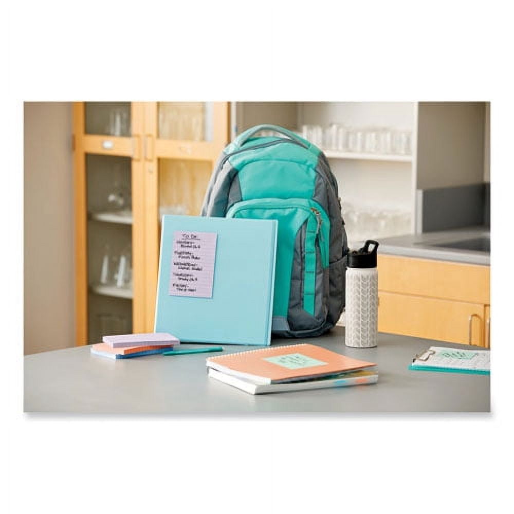 100% Recycled Paper Super Sticky Notes, Unruled, 3" x 3", Assorted Oasis Colors, 70 Sheets/Pad, 12 Pads/Pack | Bundle of 5 Packs