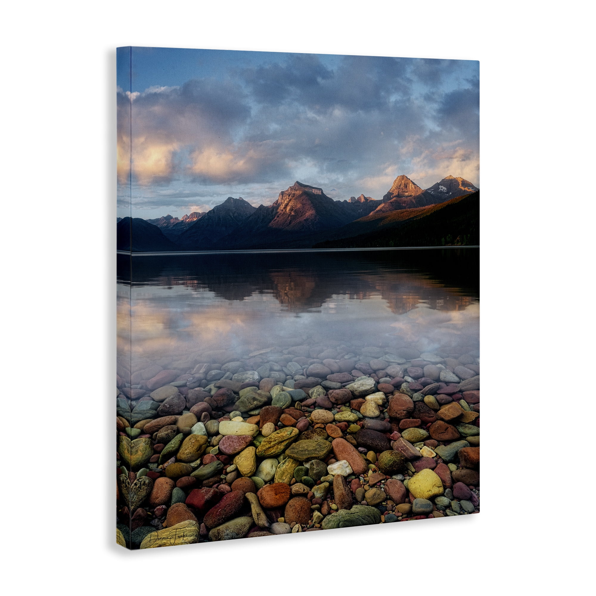 Stupell Industries Clear Water Pebbles Landscape Photography Gallery Wrapped Canvas Art Print Wall Art, 24 x 30