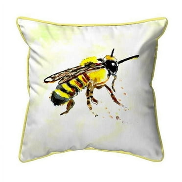 Betsy Drake HJ731B 18 x 18 in. Bee Large Indoor & Outdoor Pillow