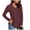 Wine, variant on Annhoo Long Sleeve Shirts for Women Casual Loose V Neck Tops Fall Basic Blouse Tees to Wear with Leggings